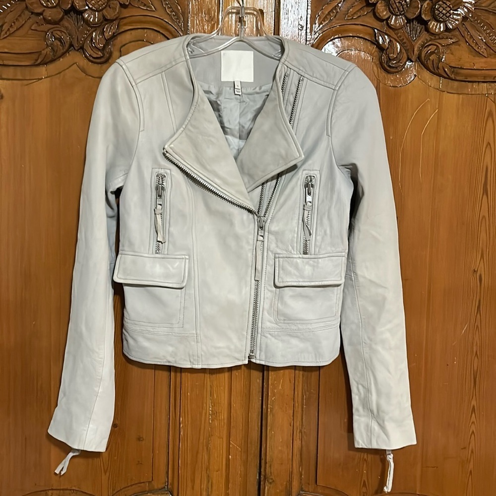 Joie Lamb Leather Moto Jacket